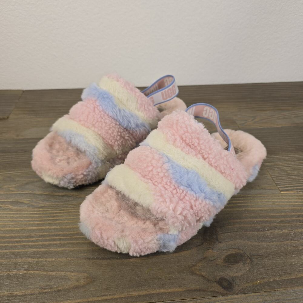 Ugg - Cotton Candy Fluff Yeah sling back slippers size 6 UK 5 ( Fit Closer To 7)